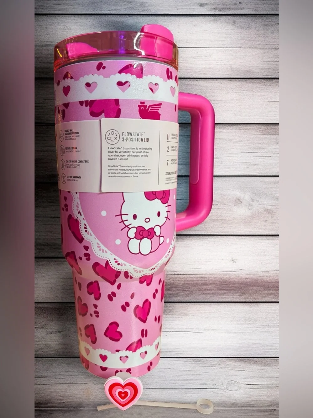 Hello Kitty Special Edition Stanley Tumbler (40 oz) Pink, Gift Box, NIB. - Picture 4 of 8